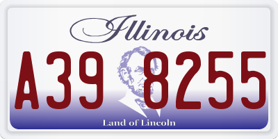IL license plate A398255
