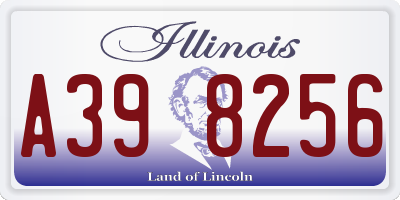 IL license plate A398256