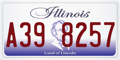 IL license plate A398257