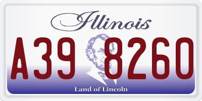IL license plate A398260