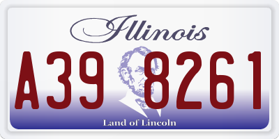 IL license plate A398261