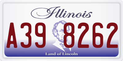 IL license plate A398262