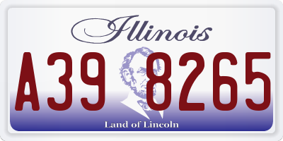 IL license plate A398265