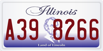 IL license plate A398266