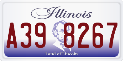 IL license plate A398267