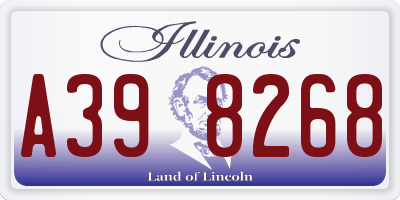IL license plate A398268