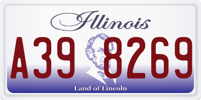IL license plate A398269