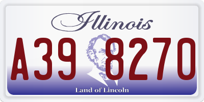 IL license plate A398270