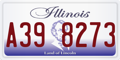 IL license plate A398273