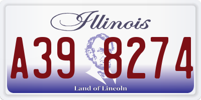 IL license plate A398274