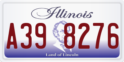 IL license plate A398276