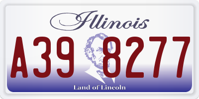 IL license plate A398277