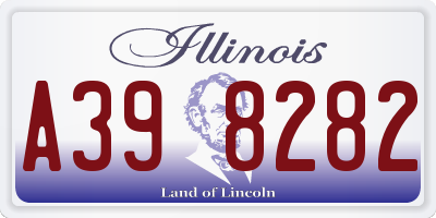 IL license plate A398282