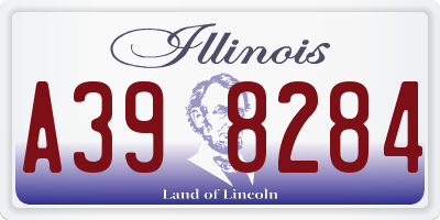 IL license plate A398284