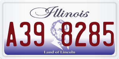 IL license plate A398285
