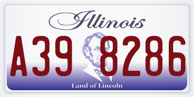 IL license plate A398286