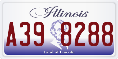 IL license plate A398288