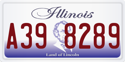 IL license plate A398289