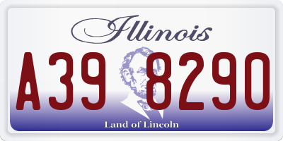 IL license plate A398290