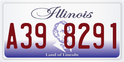 IL license plate A398291