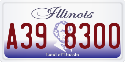 IL license plate A398300