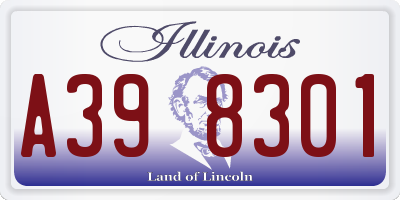 IL license plate A398301