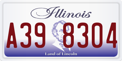 IL license plate A398304
