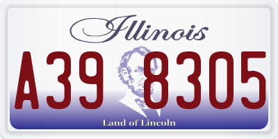 IL license plate A398305