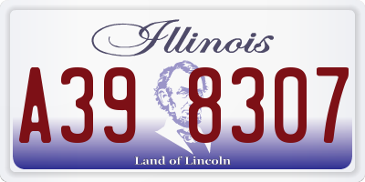 IL license plate A398307