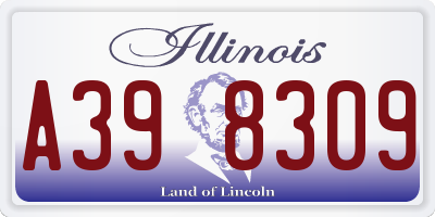 IL license plate A398309