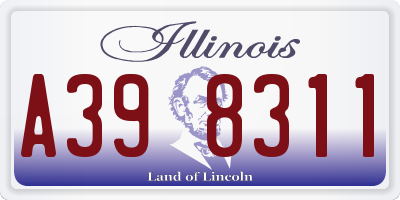 IL license plate A398311