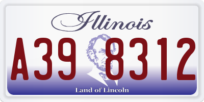 IL license plate A398312