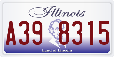 IL license plate A398315