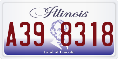 IL license plate A398318