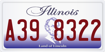 IL license plate A398322