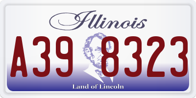 IL license plate A398323