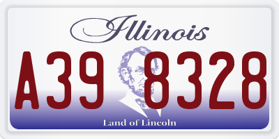 IL license plate A398328