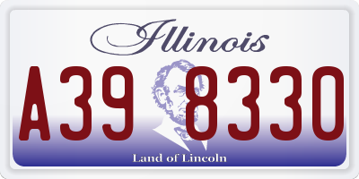 IL license plate A398330