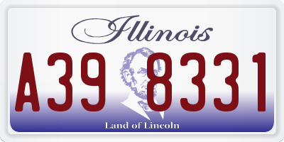 IL license plate A398331