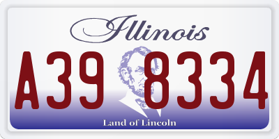 IL license plate A398334