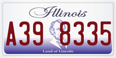 IL license plate A398335