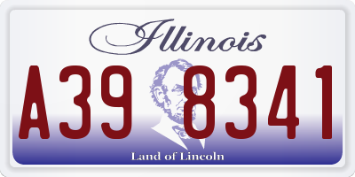IL license plate A398341