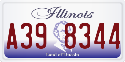 IL license plate A398344