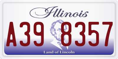 IL license plate A398357