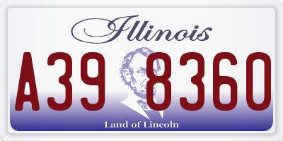 IL license plate A398360