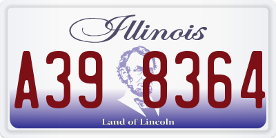 IL license plate A398364