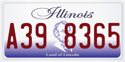 IL license plate A398365