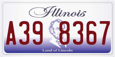 IL license plate A398367