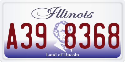 IL license plate A398368