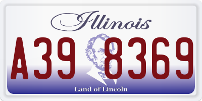 IL license plate A398369